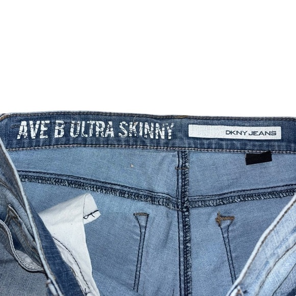 DKNY Jeans Blue ultra Skinny Pants Light Wash Women's 2 Lowrise Y2K Slim Classic - Picture 3 of 8